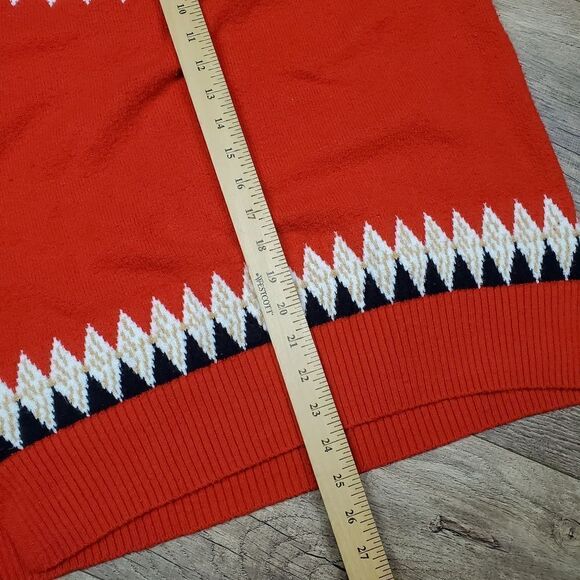 CHARTER CLUB Womens Red Ribbed Long Sleeve Mock Neck Sweater L - Picture 7 of 9